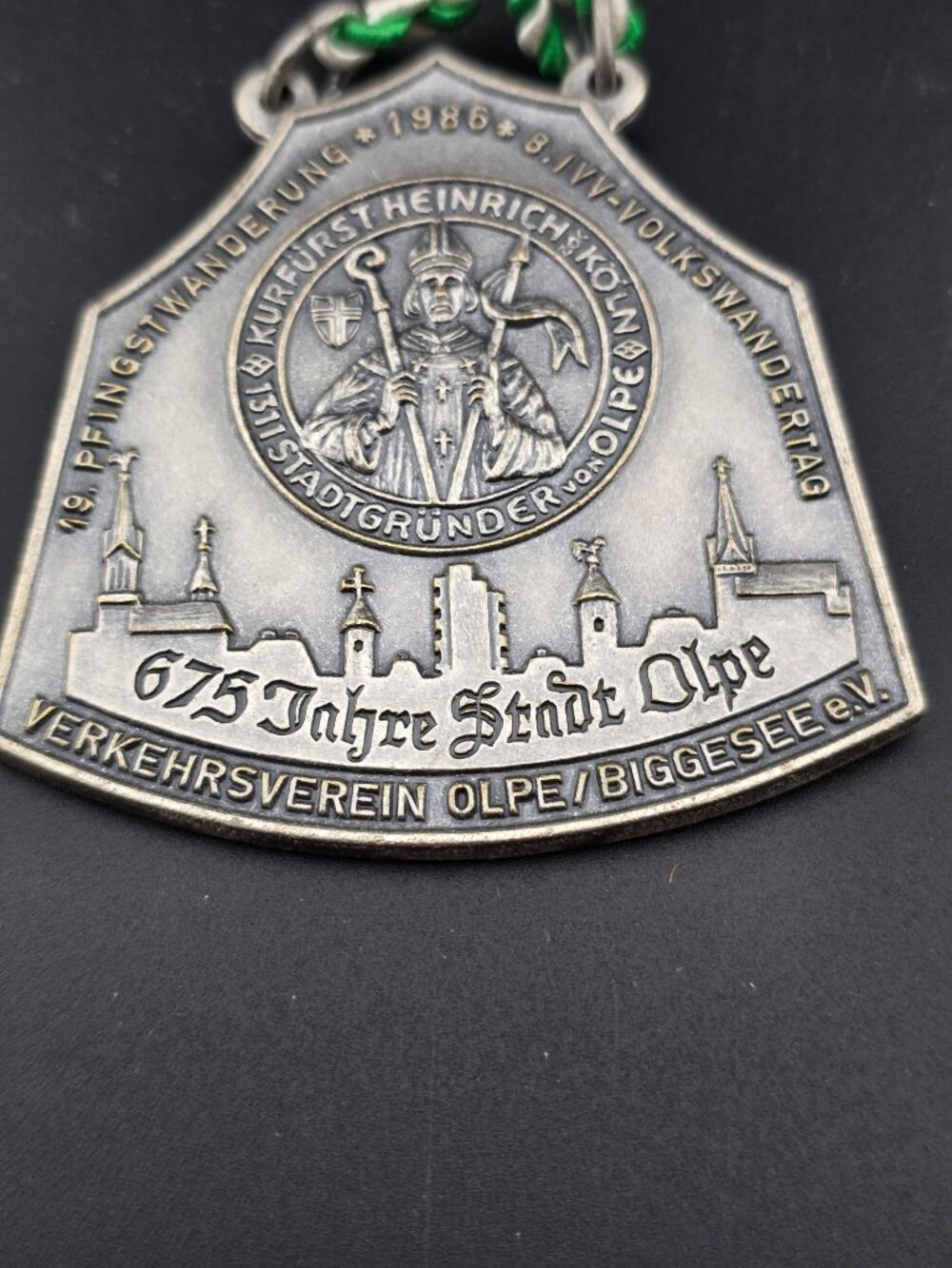 Vintage Medal 1986 Medal 675 Jahre Stadt Olpe IVV Volkswandertag Anniversary - Picture 5 of 7